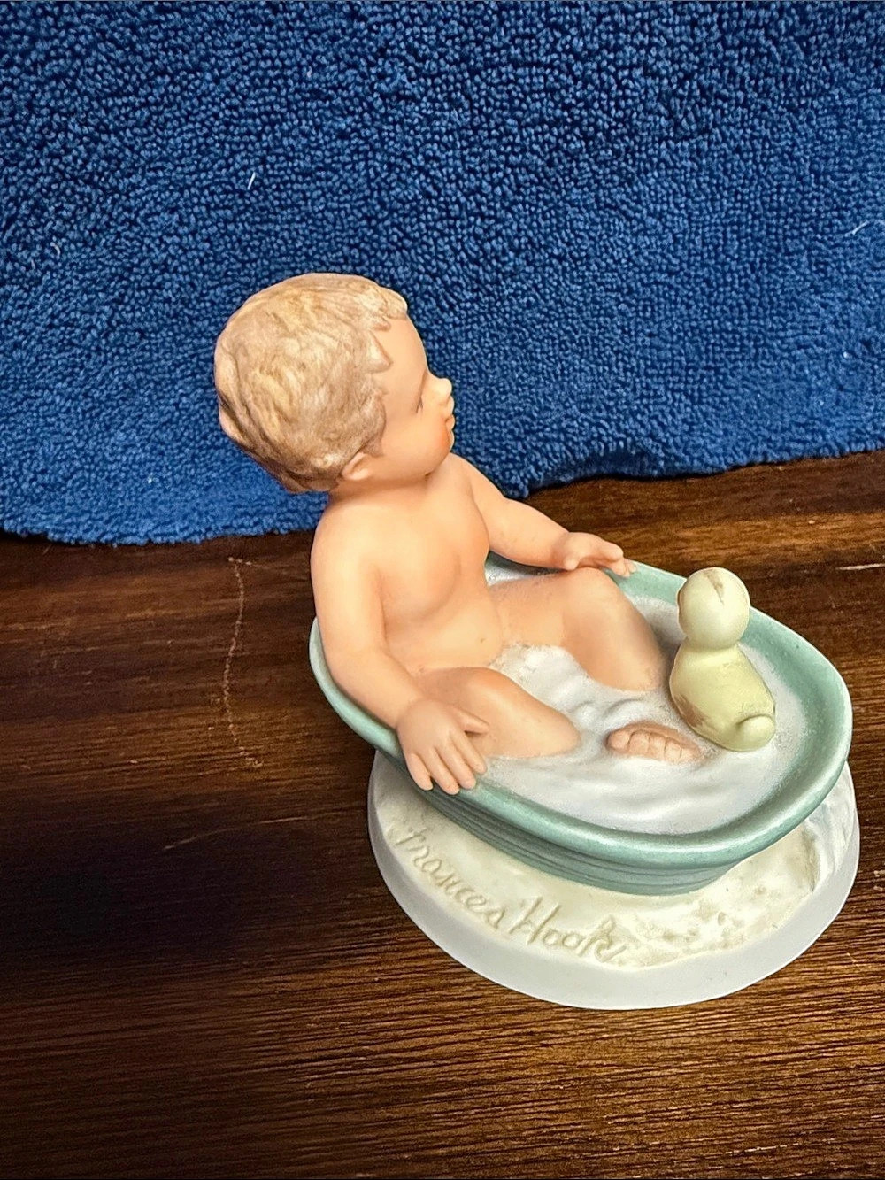 Frances Hook Private Ocean Coastal Figurine in Green & White